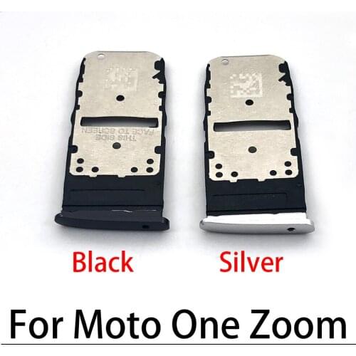 100Pcs/Lot， SIM Card Tray Slot Holder Replacement Part For Motorola Moto One Zoom SIM Card slot tray Holder repair part