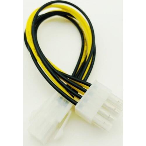 20cm ATX 4 Pin 4Pin to 8 pin 8Pin EPS 12V ATX Motherboard Power Supply Adapter Converter Cable For Bitcoin Miner Antminer Mining