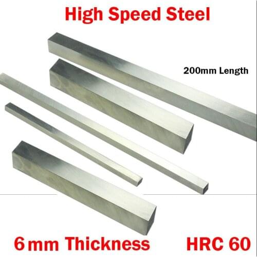 200*16*6 200x16x6 200*18*6 200x18x6 6mm Thickness HRC60 HSS Rectangle Metalworking Boring Bar Fly Cutter Cutting Lathe Tool Bit
