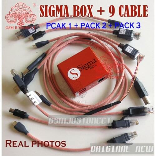 2019 Newest 100% Original Sigma box + 9 Cable + Pack1+Pack2 + Pack3 new update for huawei
