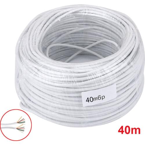 40M 0.2x 6P 6 wire cable 10M/15M/20M/30M for video intercom Color Video Door Phone doorbell wired Intercom cable