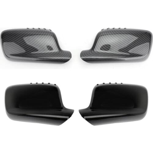 Artudatech Black Carbon Side Mirror Cover Cap for BMW E46 E65 E66 745i 750i 51167074236 51167074235