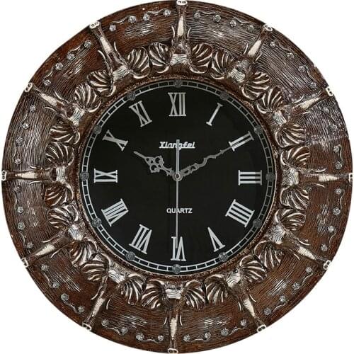 Zegar Large Creative Roman Wall Clock Metal Living Room Rustic Kitchen Wall Clock Big Vintage Nordic Relogio Home Decoration