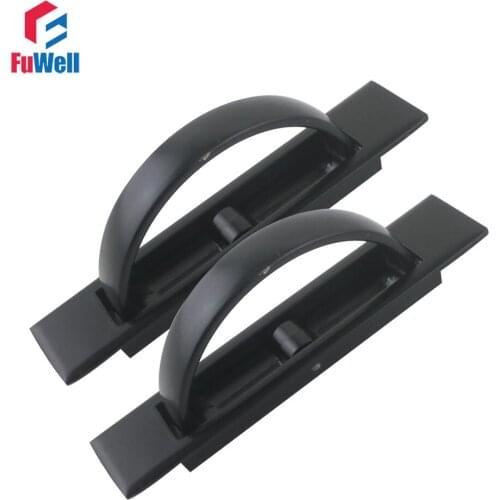 2pcs Tatami Hidden Door Handle Knob Black Concealed Handles for Cabinet Cupboard Wardrobe Zinc Alloy Invisible Furniture Handle