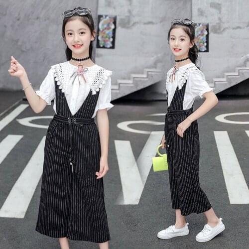 Kids Fashion 2021 Spring Autumn Cute Baby Girls Clothes Sets Tops Blouse +Casual Pants 2PCS/Set Teenage Girls Clothing Outfits