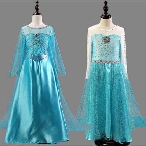 Baby Halloween Tutu Dresses For Baby Girls Blue Sequin Dress Princess Role Cosplay Costume Girl Halloween Clothes For Kids