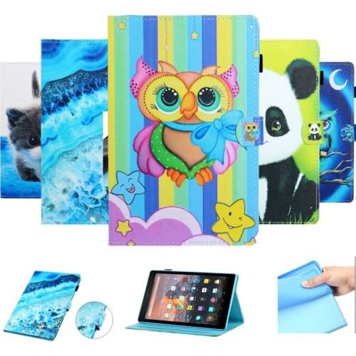 For Samsung Galaxy Tab 8 '' 2019 SM-T290 SM-T295 PU Leather Silicone soft back Wallet for samsung t290 case + Screen protector