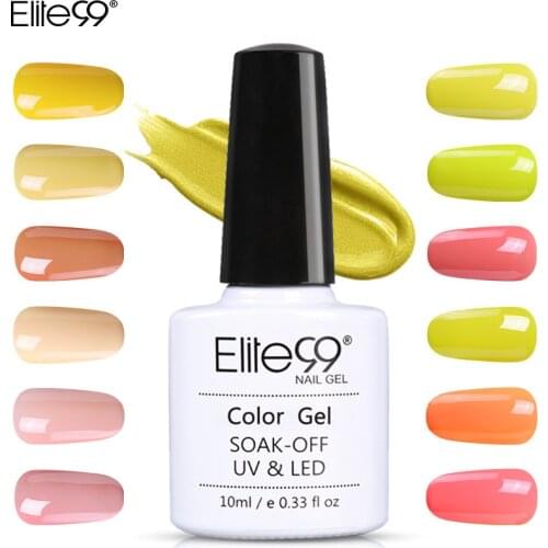 Elite99 Soak Off UV Gel Polish Yellow Series Nail Art Nail Gel Polish Lacquer Nail Art Manicure Designs Gel Varnish 1 Bottle