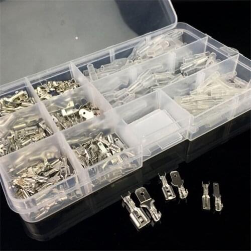 270 Pcs 6.3/4.8/2.8 Insulated Electrical Wire Terminal Crimp Spade Electrical Connectors Assorted Set