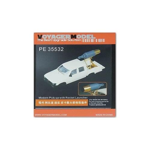 KNL HOBBY Voyager Model PE35532 Libya pickup card equipped with aVoyager Modeltion rocket nest modified metal etched pieces