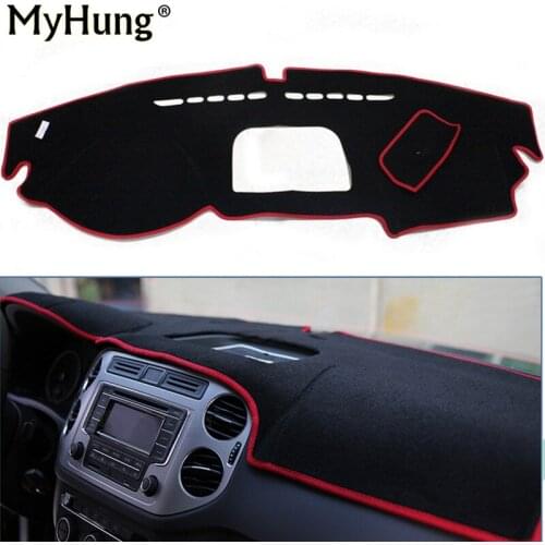 For Volkswagen Tiguan All Car Dashboard Avoid Light Pad Instrument Platform Desk Cover Mats Carpets Auto Accessories car styling