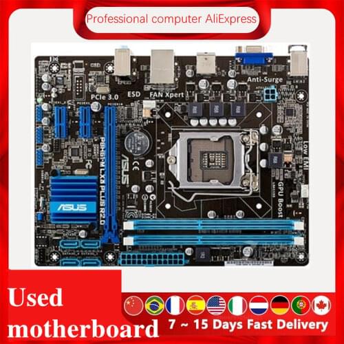 For ASUS P8H61-M LX3 PLUS R2.0 Computer Motherboard LGA 1155 DDR3 For Intel H61 P8H61 Desktop Mainboard SATA II PCI-E X16 Used