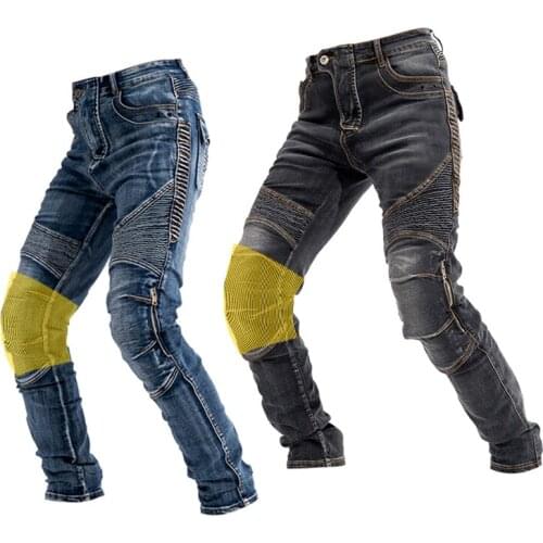 Motorcycle Riding Jeans Moto Biker Plus Size Slim Denim trousers With Protective Gear Summer Autumn Men Women Motorcycle Pant