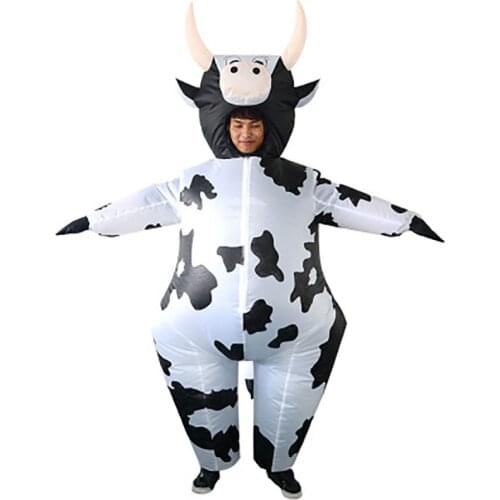 Inflatable Cow Costume For Women Adult Unisex Anime Fancy Dress Animal Milk Cattle Carnival Party Christmas Halloween Purim