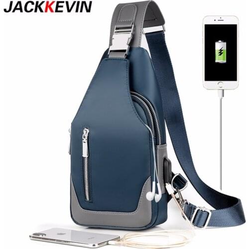 Mens Multifunction Shoulder Bag Messenger Oxford Cloth Chest Bags Anti-theft Crossbody USB Charging Waterproof Waist Pack