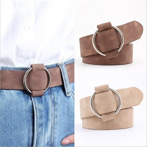 New Fashion Womens Designer Round Casual Ladies Belts For Jeans Modeling Belts Without Buckles Leather Belt Cinturon Mujer
