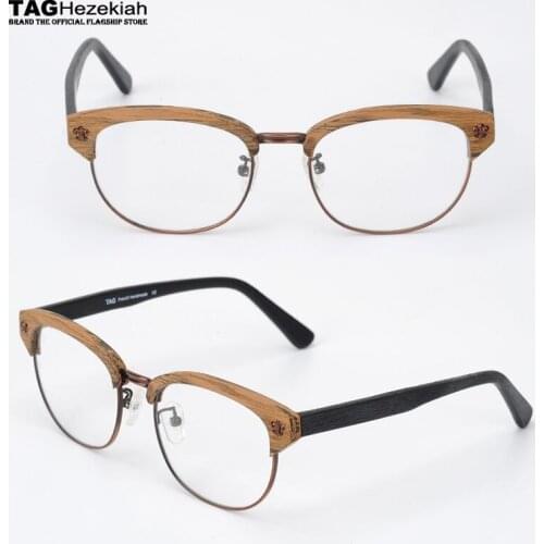 Glasses frame eye glasses frames for men women 2017 Retro fashion Italian imports of wood material myopia computer glasses Nerd