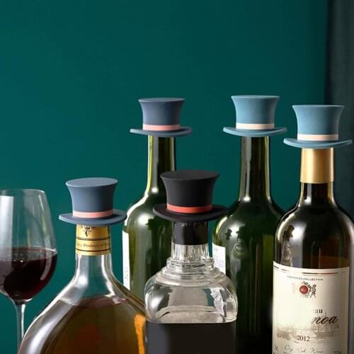 Wine Stopper Smooth Surface Leak Proof Hat Shape Beer Soda Cork Bottle Caps Cover Washable Sealing Plug Cork Stoppers Bar Tools