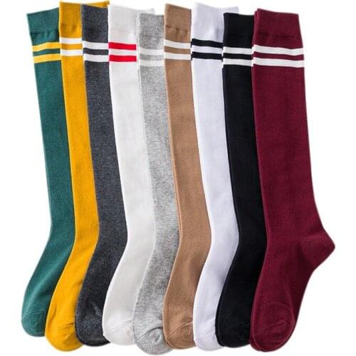 Multicolor female long thigh high socks compression elastic socks outdoor sports party funny socks elastic calf socks women