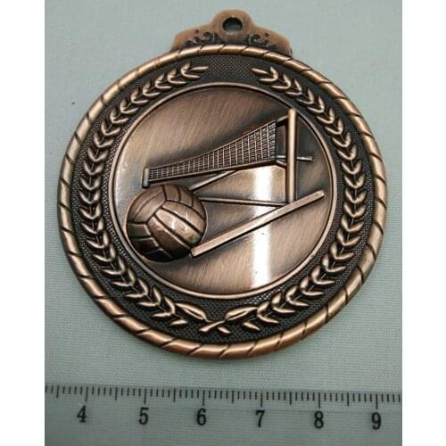 Silver medal Sports medal Volleyball School Sports Medal Gold Silver Bronze Movement Communication Ability/self-confidence