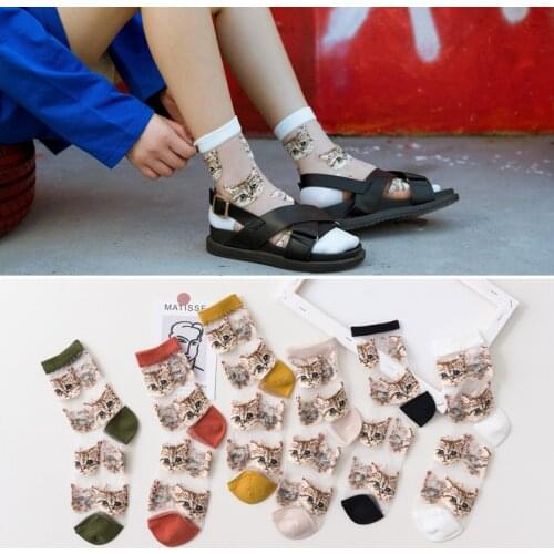 Spring and Summer New Products Japanese Socks Women Socks Ins Classic Stockings Cute Cat Ladies Medium Tube Socks EU 35-43 Size