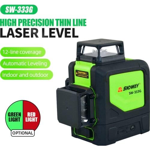 SNDWAY SW-333G High-precision Infrared Level 12 Line Indoor And Outdoor General Lithium Battery Direct Charge Level Green Light
