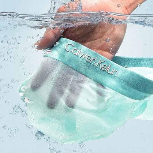 Cai Wen Kelun Brifs Men underwear Boxer ice silk seamless breathable transparent sexy ultra-thin summer new boxer shorts