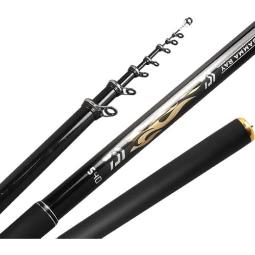 Rock Fishing Rod 3.6M-6.3M High carbon Super Hard Telescopic Fishing Rod for Big Fish Baitcasting Rod Sea Rod Medium Fast GAN013