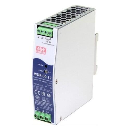 WDR-60-12 60W | 12V | 180-550VAC/254-780VDC WDR Track Switching Power Supply