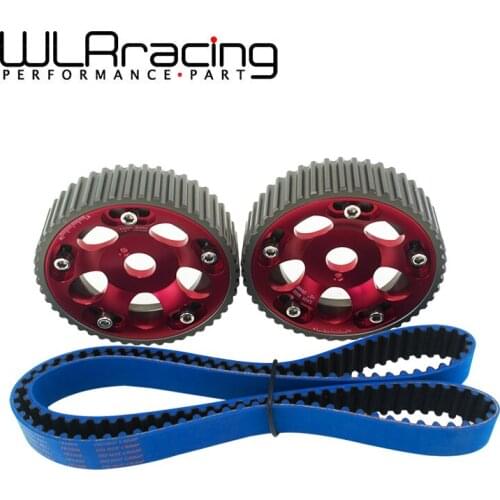 WLR RACING - HNBR Racing Timing Belt BLUE + Aluminum Cam Gear Red FOR 2JZ-GE and 2JZ-GTE Supra, GS300, IS300 WLR-TB1006B+6531R