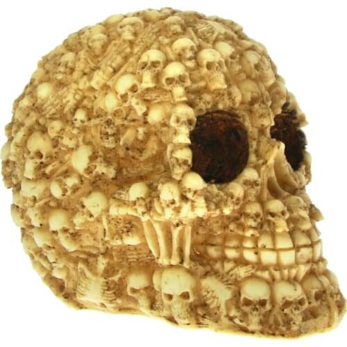 1Piece Homosapiens Skull Statue Figurine Human Shaped Skeleton Head Medical Demon Ghost Evil Multiple Samhain Mexican Skull
