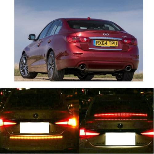 1pc Prevent rear-end Strobe Turn/Stop Light Trunk Lamp For infiniti Q50 ex30d ex37 fx35 fx45 fx37 q45 Q40 Q70 QX50 QX60 QX70