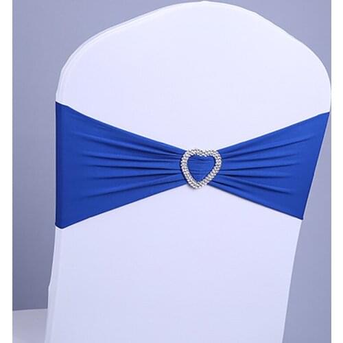 5pcs Elastic Stretch Ribbon Chair Belt Wedding Banquet Chair Back Decoration