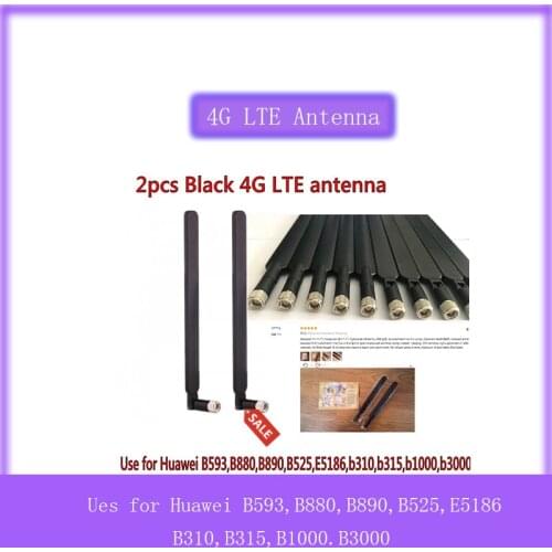 Black 2 PCS B315 B310 B593 B525 B880 B890 E5186 5dBi SMA Male 4G LTE Router Antenna
