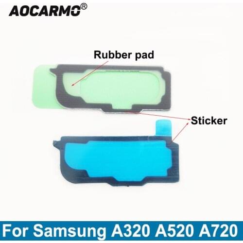 Aocarmo Touch ID Fingerprint Home Button Key Rubber Pad Gasket With Adhesive Sticker For Samsung Galaxy A320 A520 A720