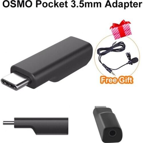 DJI Pocket 2 3.5mm Adapter Supports external 3.5mm microphone for higher-quality recording compatible forDJI Osmo Pocket