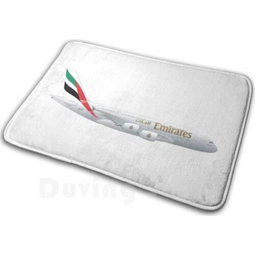 Emirates Airbus A380 Airplane Model Mat Rug Carpet Anti-Slip Floor Mats Bedroom Emirates Airbus A380 Dubai Aviation Airplane
