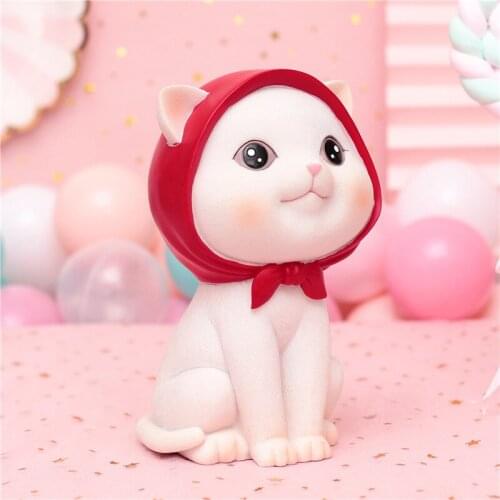 Creative Miniatures Decoration Princess Cat Piggy Bank Kid Birthday Gifts Resin Crafts Home Decoration Personality Ornament