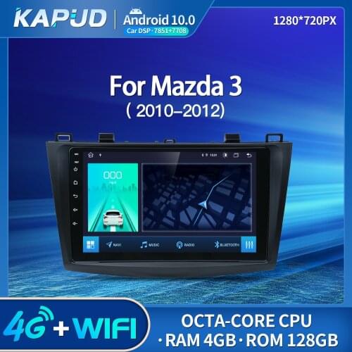 Kapud Android 10 Auto Radio 9" Car Multimedia Player Stereo For Mazda 3 Star Cheng 2011-2016 Navigation BT GPS 2.5D WIFI