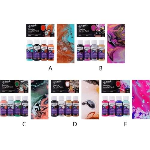 60ML Pigment Acrylic Paint Set Fluid Marbling Paint Acrylic Pouring Medium Drawing Tool For Artist DIY Art Supplies