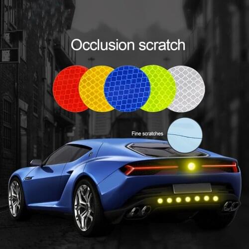 10pcs 5CM Car Round Car Reflective Strip Warning Sticker For Bus Backpack Bicycle Baby Car Waterproof Safety Door Stickers