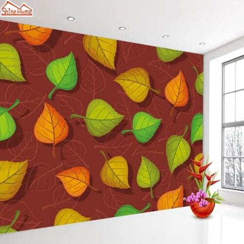8d Crystal Silk Mural Wallpaper 3d Contact Wall Paper Papers Home Decor Wallpapers for Living Room Bedroom Leaf Papel De Parede