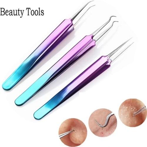 Blackhead Pimple Remover Tweezers Comedone Acne Extractor Pore Cleanser Needle