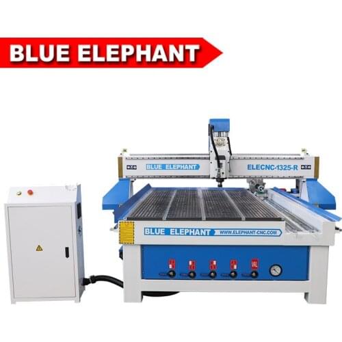 Blue Elephant 1325 4 axis cnc wood carving router New trending product 3d 4d woodworking machine with rotary device