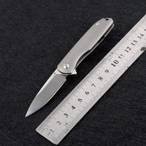 Nine thorn 14C28N blade folding knife, titanium alloy handle, kitchen knife EDC life-saving tool, outdoor camping tactical knife
