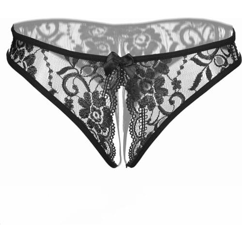 Womens Underwear Open Crotch Free Take Off Plus Size T Thongs Panty Lace appeal Temptation Transparent Crotchless Sexy Panties