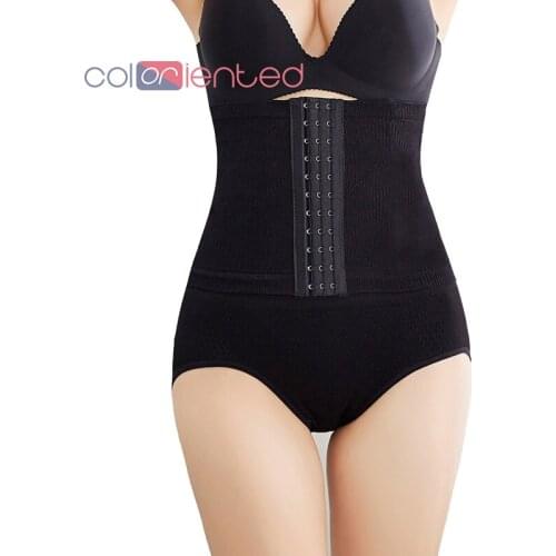 Coloriented Seamless Women High Waist Shaping Panties Breathable Body Slimming Tummy Control Corset Pants Underwear Modeling