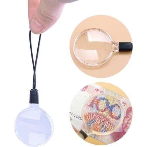 Mobile Phone Lanyard Magnifying Glass Small Hanging Type Reading Newspaper Portable Magnifying Glass Accessory