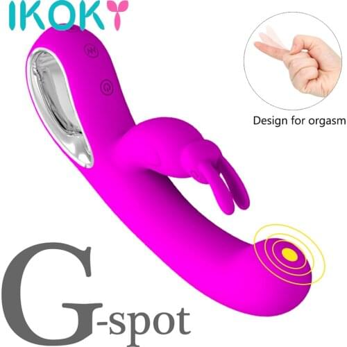 IKOKY 12 Speeds Rabbit Dildo Vibrator G-spot Massage Clitoris Stimulator Female Masturbation Sex Toy for woman