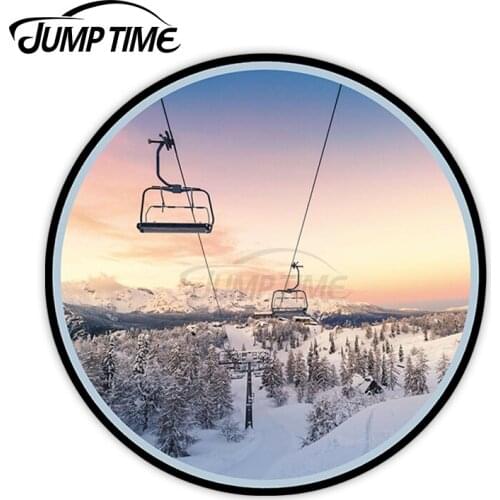 Jump Time for Chair Lift Vinyl Stickers Ski Mountain Sticker Laptop Luggage Waterproof Car Styling Accessories